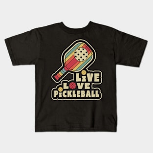 Pickleball Live Love Pickleball Kids T-Shirt